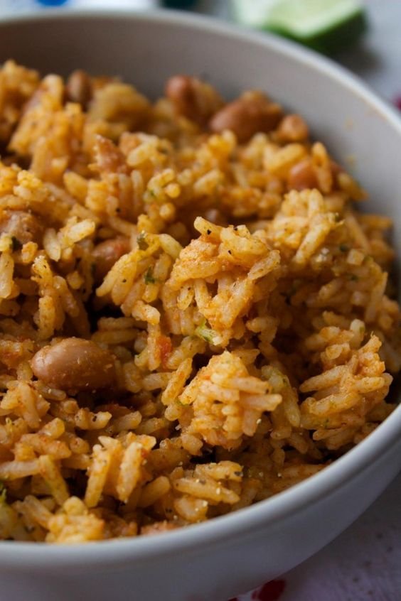 Puerto Rican Rice + Beans |simplegreenmoms.com| #simple #delicious #recipe and better than restaurant style!: